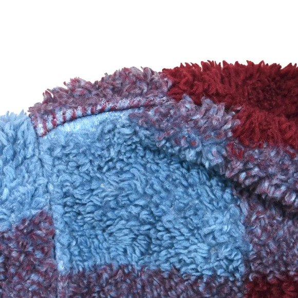 Eddie Bauer || Women's Buffalo Plaid Purple Blue Fleece Size XS - Picture 6 of 6